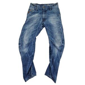 G-Star Raw 3301 Barrel Leg Jeans Men's 30x28 Blue 3D Jeans EUC Streetwear